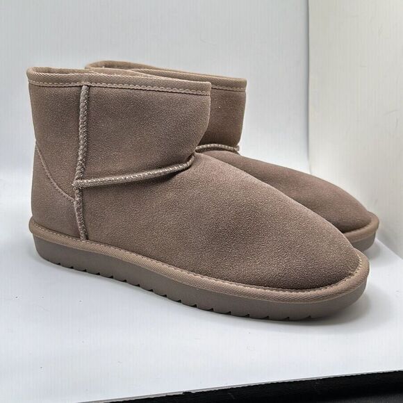 CUSHIONAIRE Cozy Boot 9.5 WIDE TAUPE - Picture 1 of 7